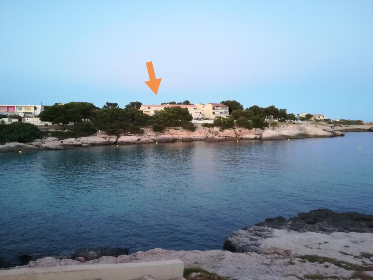 Bel Appartement Avec Terrasse - Plage De Carro A Pied Martigues Exterior photo